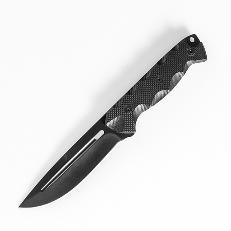 Jagdmesser mit G10-Griff und schwarzem Texturgriff