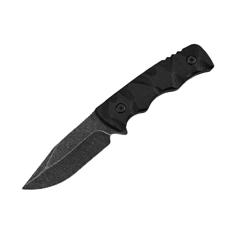 Coltello EDC a lama fissa stonewashed